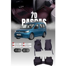 Stiloto Volkswagen Caddy (2021 ve Sonrası) 7d Deri Havuzlu Oto Paspas | Tam Koruma & Hızlı Montaj