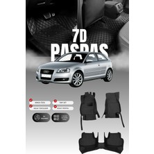 Stiloto Audi A3 3 Kapı (2003-2012) 7d Deri Havuzlu Oto Paspas | Tam Koruma,araca Özel & Hızlı Montaj
