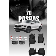 Stiloto Skoda Kodiaq (2016-2024) 7d Deri Havuzlu Oto Paspas | Tam Koruma,araca Özel & Hızlı Montaj
