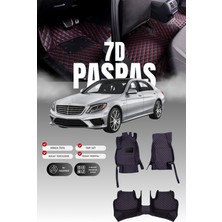 Stiloto Mercedes S500 / W222 (2013-2020) 7d Deri Havuzlu Oto Paspas | Tam Koruma & Hızlı Montaj