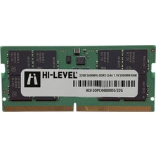 Sylar Hı-Level 32GB 5600MHZ Ddr5 1.1V HLV-SOPC44800D5/32G Notebook Ram