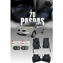 Stiloto Renault Scenic 2 (2004-2009) 7d Deri Havuzlu Oto Paspas | Tam Koruma,araca Özel & Hızlı Montaj