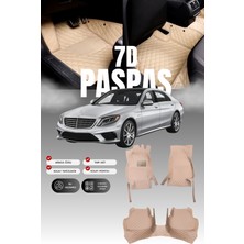 Stiloto Mercedes S500 / W222 (2013-2020) 7d Deri Havuzlu Oto Paspas | Tam Koruma & Hızlı Montaj