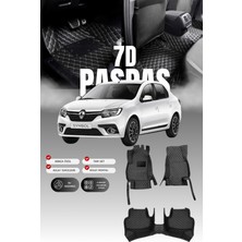 Stiloto Renault Symbol (2013-2020) 7d Deri Havuzlu Oto Paspas | Tam Koruma,araca Özel & Hızlı Montaj