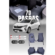 Stiloto Renault Clio 5 Hatchback Elektrikli (2019 ve Sonrası) 7d Deri Havuzlu Oto Paspas | Tam Koruma