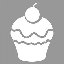 Artikel Salted Caramel Cupcake Stencil Tasarımı 30 x 30 cm