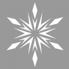 Artikel Yıldız Kar Tanesi Motifi Stencil Tasarımı 30 x 30 cm