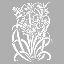 Artikel Artikel Art Nouveau Demet Çiçek-4 Stencil Tasarımı 30 x 30 cm