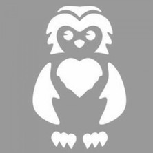 Artikel Artikel Sevimli Kalpli Baykuş Stencil Tasarımı 30 x 30 cm