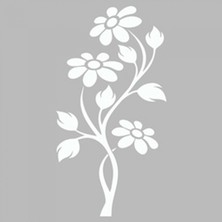 Artikel Çiçekli Sarmaşık Stencil Tasarımı 30 x 30 cm