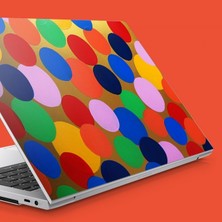 Artikel Artikel Altın Üzerine Renkli Daireler Notebook Sticker