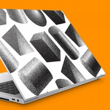 Artikel Artikel Siyah Beyaz Geometrik Cisimler Notebook Sticker