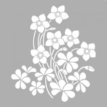 Artikel Art Nouveau Demet Çiçek-20 Stencil Tasarımı 30 x 30 cm