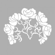 Artikel Art Nouveau Demet Çiçek-13 Stencil Tasarımı 30 x 30 cm