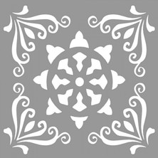 Artikel Karo Brown Stencil Tasarımı 30 x 30 cm