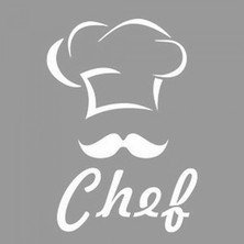 Artikel Chef Tabela Stencil Tasarımı 30 x 30 cm