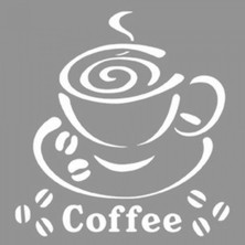 Artikel Coffee 4 Stencil Tasarımı 30 x 30 cm
