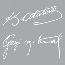 Artikel Atatürk İmzası Boyama Şablon Stencil Tasarımı 30 x 30 cm