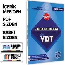 2025 Ydt Mebi Ingilizce 12.sınıf Vocabulary (Kelime Bilgisi) Soru Bankası Kitabı Video Çözümlü