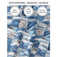 Fabricstown %100 Pamuk Saten Patchwork Kumaş – 155×100 cm – Dikiş ve Dıy Için