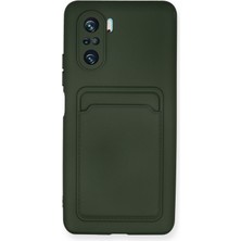 Rdbydn Newface Xiaomi Redmi K40 Pro Kılıf Kelvin Kartvizitli Silikon - Koyu Yeşil