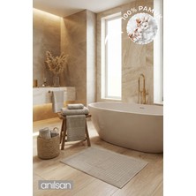 Anılsan Vizon Zivra Ayak Havlusu - 50x70 Cm, 245 Gr, %100 Pamuk, Spa Ve Otel Banyo Paspası