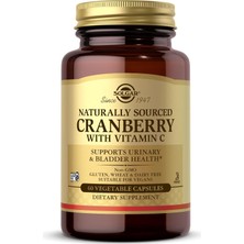 Solgar Cranberry 60 Kapsül Vitamin C İçeren Besleyici Takviye Ürünü Gluten İçermez