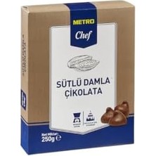 Metro Chef Damla Çikolata (250 Gr, Sütlü)