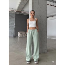 Combin 3 Iplik Şardonlu Oversize Eşofman Mint Yeşili