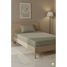 Favora %100 Pamuk Ranforce Premium Tek Kişilik Çarşaf Seti - Vizon