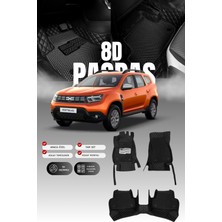Stiloto Dacia Duster (2017 ve Sonrası) 8d Deri Havuzlu Oto Paspas | Tam Koruma,araca Özel & Hızlı Montaj