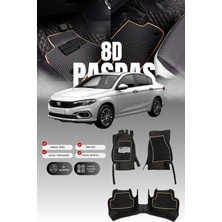 Stiloto Fiat Egea (2015 ve Sonrası) 8d Deri Havuzlu Oto Paspas | Tam Koruma,araca Özel & Hızlı Montaj