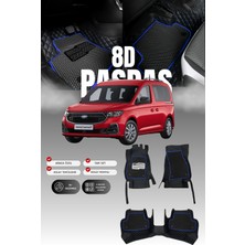 Stiloto Ford Tourneo Connect (2022 ve Sonrası) 8d Deri Havuzlu Oto Paspas | Tam Koruma & Hızlı Montaj
