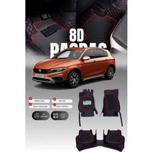 Stiloto Fiat Egea Cross (2021-2025) 8d Deri Havuzlu Oto Paspas | Tam Koruma,araca Özel & Hızlı Montaj