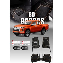 Stiloto Mitsubishi L200 (2020 ve Sonrası) 8d Deri Havuzlu Oto Paspas | Tam Koruma,araca Özel & Hızlı Montaj