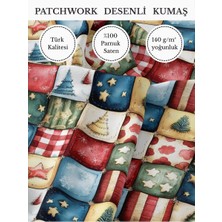 Fabricstown %100 Pamuk Saten Patchwork Kumaş – 155×100 cm – Dikiş ve Dıy Için
