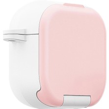 Caseonn Apple Airpods 2/1. Nesil Kılıf Stand Özellikli Aynalı Kapak Pembe