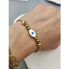 Duru Aksesuar Çelik Dorika ve Mineli Göz Model Bileklik