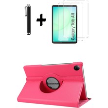 TekNetStore Samsung Galaxy Tab A11 8.7 2025 Kılıf Ekran Koruyucu Kalem Seti 360 Dönebilen Koruyucu Ön Arka Kapak