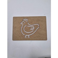 10 Adet Tavuk Ahşap Montessori Çizim Okul Dıy Etkinlik Aktivite Sanat 21 cm x 15 cm