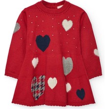 Boboli Kız Çocuk Kalp Desenli Elbise