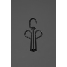 Modern Raf Siyah Terlik Askısı 50LI Paket