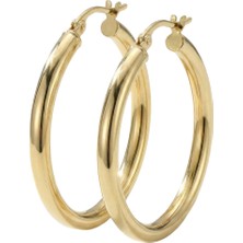 Zümrüt Sarraf 14 Ayar Altın Halka Küpe