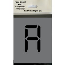 Mood Stencil Harf Boyama Şablonu X067 Harf Yüksekliği 5 cm