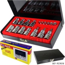 Rico RC9018 Torx 1/2"- 1/4" Lokma Set Takımı Çantalı 18 Parça