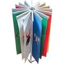 Uretti - Ahmet 9651 0347 16 Büyük Türk Devleti Metal Bayrak Seti