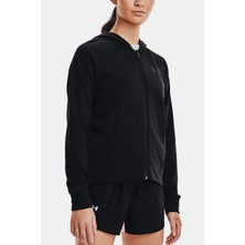 Under Armour Rival Terry Loose Fit Full Zip Hoodie Kadın Kapüşonlu Bol Kesim Fermuarlı Sweatshirt Siyah