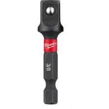 Milwaukee 1/4 - 3/8 HEX Lokma Adaptorü Darbe Dayanımlı Özel Kaplama ile Güçlü Bağlantı