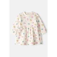 Carter's Kız Bebek Elbise Ekru Renkli Çiçek Desenli Şık Stil Özel Olaylar İçin Tasarlandı