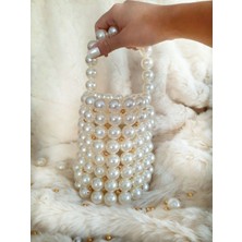 Ravinity Krem Inci Silindir Çanta